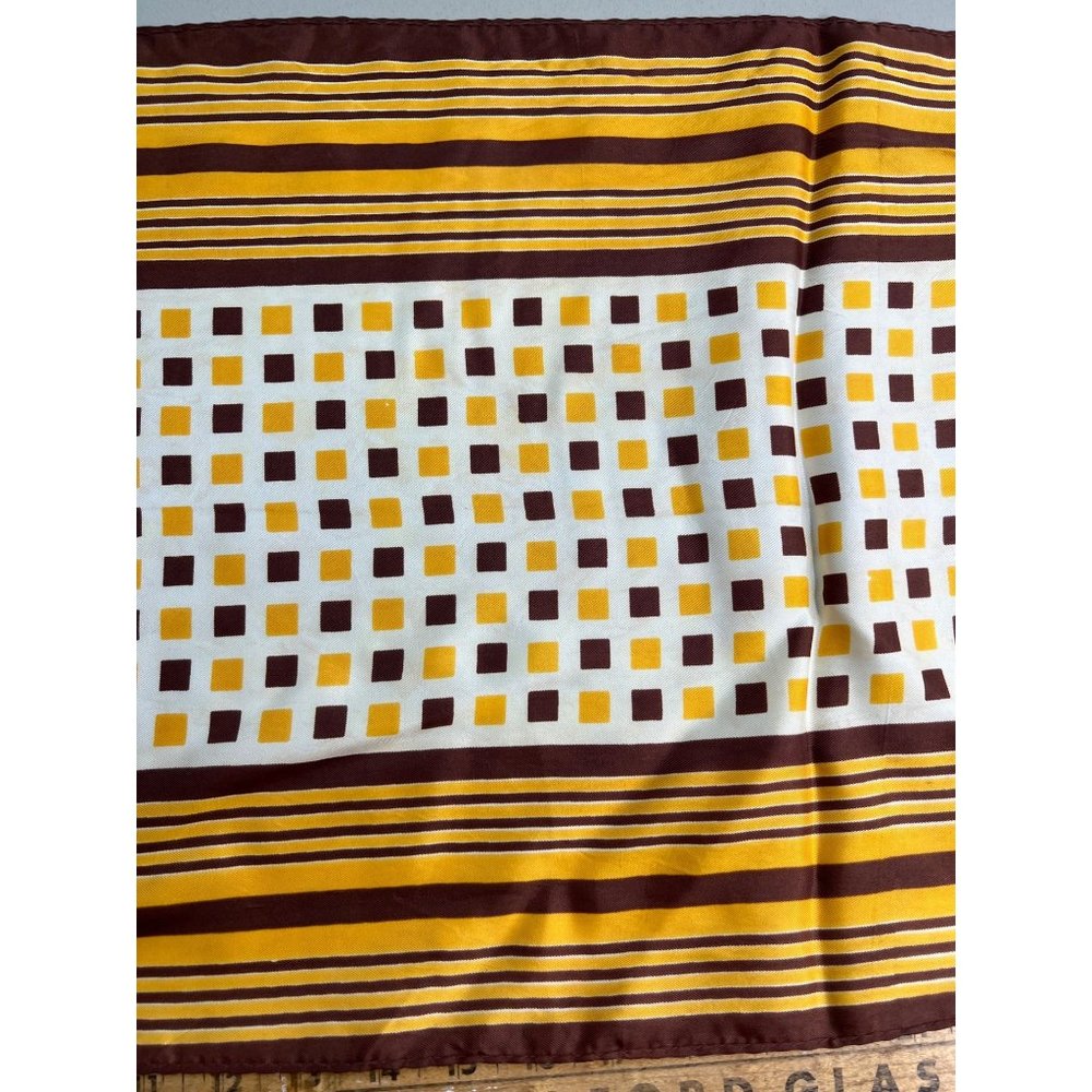Vintage Geometric Satin Rectangle Scarf Lightweight Fashion Neck Wrap Multicolor